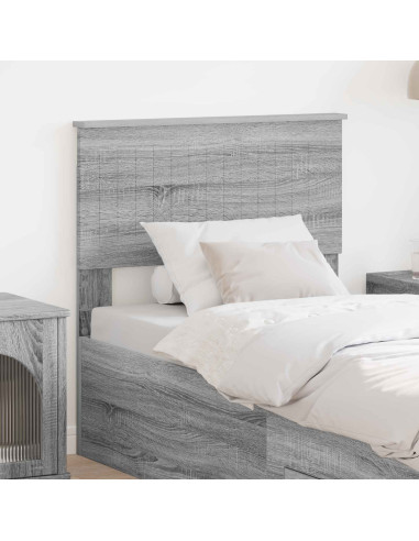 Testiera con testiera Grigio Sonoma 80 cm Legno multistrato