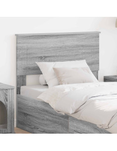 Testiera con testiera Grigio Sonoma 90 cm Legno multistrato