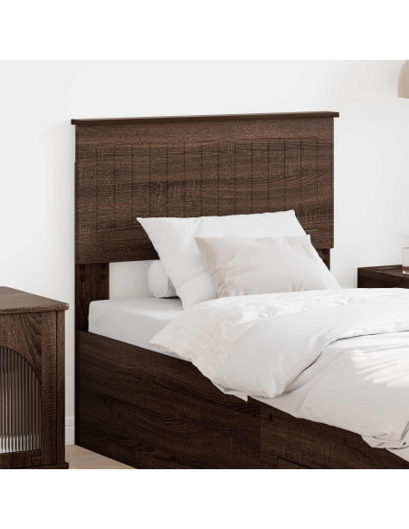 Testiera con testiera Rovere Marrone 80 cm Legno multistrato