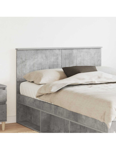 Testiera con testiera Grigio cemento 135 cm Legno multistrato