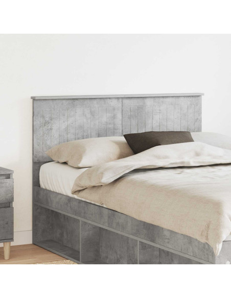 Testiera con testiera Grigio cemento 135 cm Legno multistrato