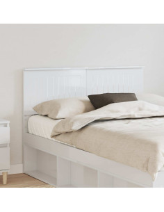 Testiera con testiera Bianco Lucido 135 cm Legno multistrato