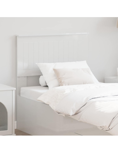 Testiera con testiera Bianco Lucido 75 cm Legno multistrato