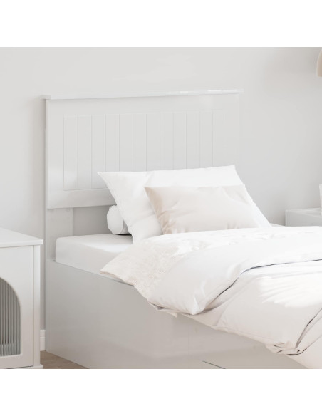 Testiera con testiera Bianco Lucido 75 cm Legno multistrato