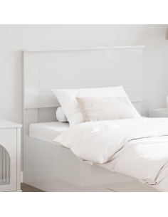 Testiera con testiera Bianco Lucido 80 cm Legno multistrato