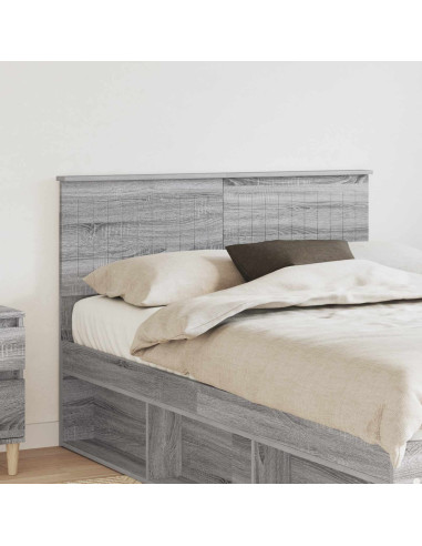 Testiera con testiera Grigio Sonoma 135 cm Legno multistrato