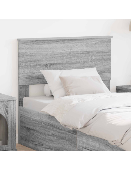 Testiera con testiera Grigio Sonoma 80 cm Legno multistrato