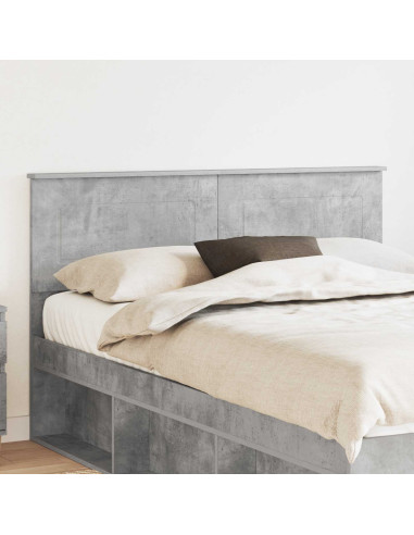 Testiera con testiera Grigio cemento 140 cm Legno multistrato