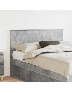 Testiera con testiera Grigio cemento 135 cm Legno multistrato