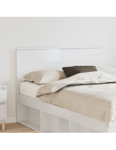 Testiera con testiera Bianco Lucido 135 cm Legno multistrato