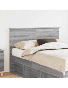 Testiera con testiera Grigio Sonoma 135 cm Legno multistrato