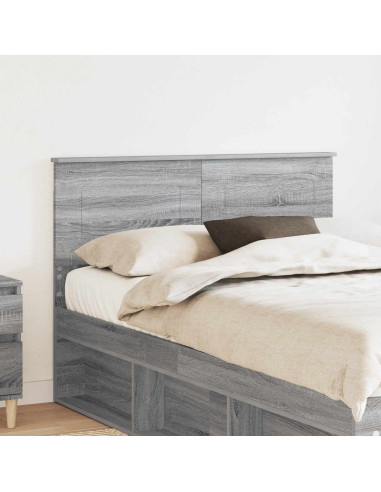 Testiera con testiera Grigio Sonoma 135 cm Legno multistrato