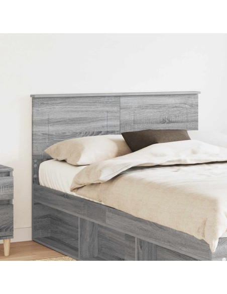 Testiera con testiera Grigio Sonoma 135 cm Legno multistrato