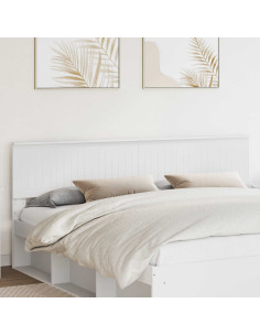 Testiera con testiera Bianco 200 cm Legno multistrato
