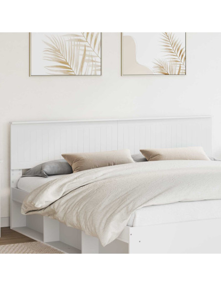 Testiera con testiera Bianco 200 cm Legno multistrato