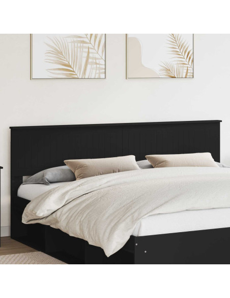 Testiera con testiera Rovere Nero 200 cm Legno multistrato