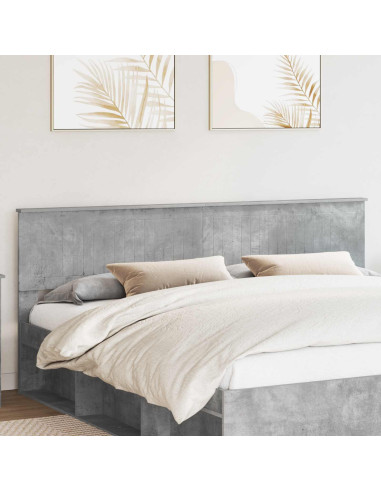 Testiera con testiera Grigio cemento 200 cm Legno multistrato