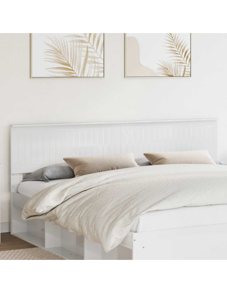 Testiera con testiera Bianco Lucido 200 cm Legno multistrato