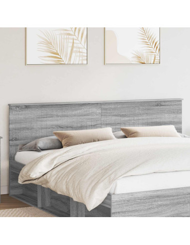 Testiera con testiera Grigio Sonoma 200 cm Legno multistrato