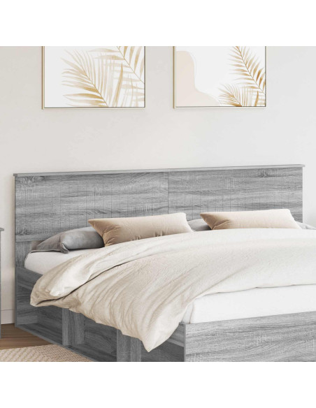 Testiera con testiera Grigio Sonoma 200 cm Legno multistrato