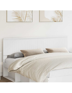 Testiera con testiera Bianco 180 cm Legno multistrato