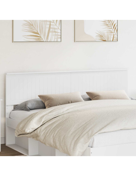 Testiera con testiera Bianco 180 cm Legno multistrato