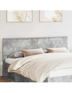 Testiera con testiera Grigio cemento 180 cm Legno multistrato