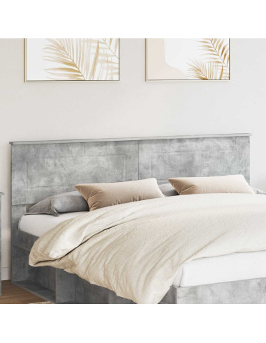 Testiera con testiera Grigio cemento 180 cm Legno multistrato