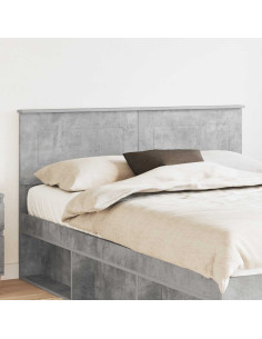 Testiera con testiera Grigio cemento 160 cm Legno multistrato