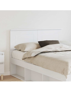 Testiera con testiera Bianco 120 cm Legno multistrato