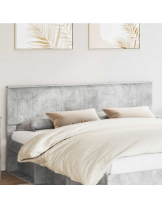 Testiera con testiera Grigio cemento 180 cm Legno multistrato