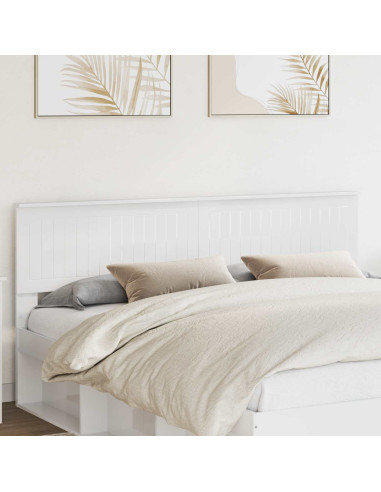 Testiera con testiera Bianco Lucido 180 cm Legno multistrato