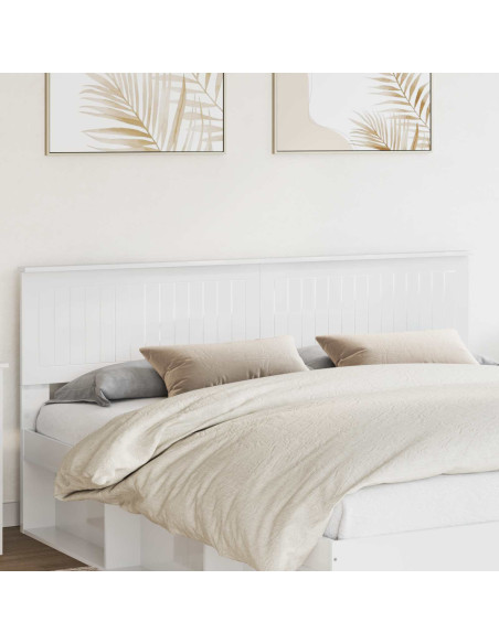 Testiera con testiera Bianco Lucido 180 cm Legno multistrato
