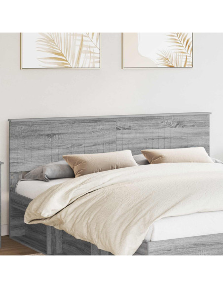 Testiera con testiera Grigio Sonoma 180 cm Legno multistrato