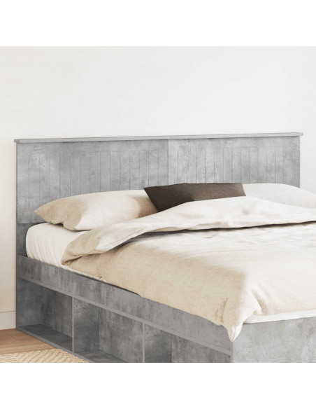 Testiera con testiera Grigio cemento 160 cm Legno multistrato