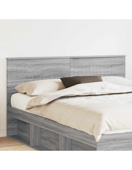 Testiera con testiera Grigio Sonoma 160 cm Legno multistrato