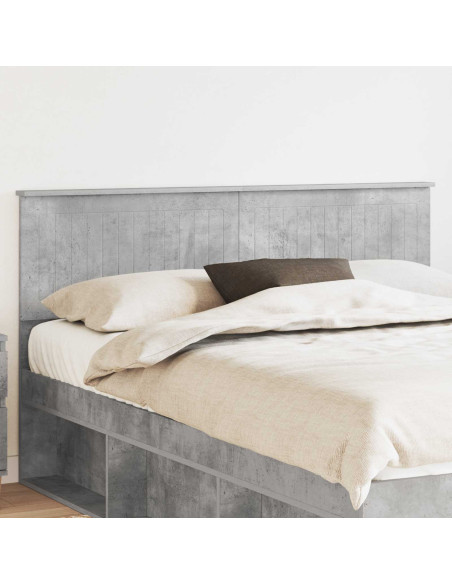 Testiera con testiera Grigio cemento 150 cm Legno multistrato