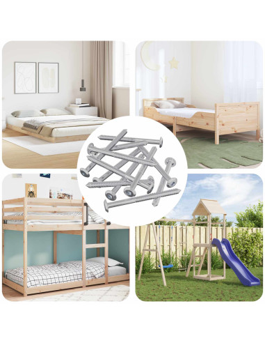 Viti per mobili 12 pcs Argento M6 x 85 mm Acciaio