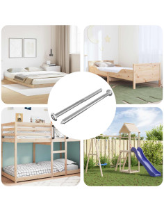 Viti per mobili 2 pcs Argento M6 x 100 mm Acciaio