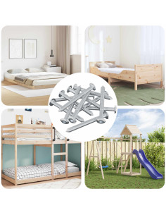 Vite 12 pcs Argento M6 x 60 mm Acciaio