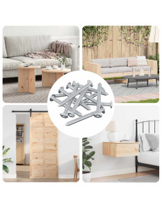 Vite 1600 pcs Argento M6 x 60 mm Acciaio