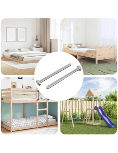 Vite 2 pcs Argento M6 x 85 mm Acciaio