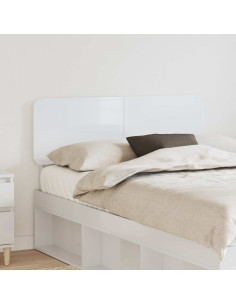 Testiera con testiera Bianco Lucido 135 cm Legno multistrato