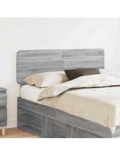 Testiera con testiera Grigio Sonoma 120 cm Legno multistrato