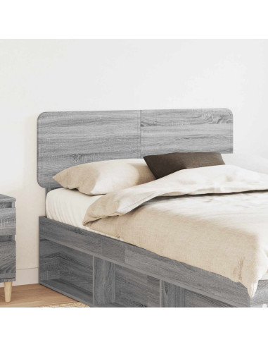 Testiera con testiera Grigio Sonoma 120 cm Legno multistrato