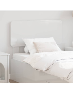 Testiera con testiera Bianco Lucido 90 cm Legno multistrato