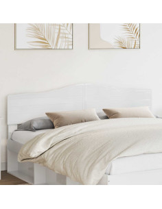 Testiera con testiera Bianco Lucido 200 cm Legno multistrato 2