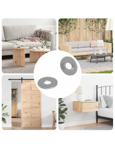 Rondelle 2 pcs Argento 12 x 12 x 1,2 cm Ferro