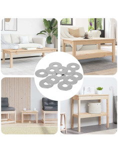 Rondelle 12 pcs Argento 12 x 12 x 1,2 cm Ferro