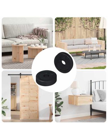 adatto per Rondella Piatta 2 pcs Nero ∅15 x 3 mm Copolimero PVC